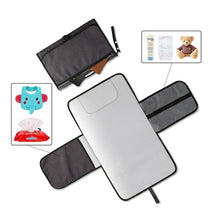 Load image into Gallery viewer, Portable Changing Station For Newborn Baby Infant - Lightweight Travel Home Diaper Changer Mat With Pockets - Waterproof & Fol