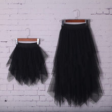 Load image into Gallery viewer, Mother Daughter Lace Tutu Skirt Mom and Daughter Dress Sisters Clothes Children's Veil Irregular Princess Dress Matching Family