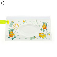 Load image into Gallery viewer, Clutch and Clean Wipes Carrying Case Eco-friendly Wet Wipes Bag Clamshell Cosmetic Pouch Easy-carry Snap-strap Wipes Container