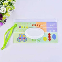 Load image into Gallery viewer, Clutch and Clean Wipes Carrying Case Eco-friendly Wet Wipes Bag Clamshell Cosmetic Pouch Easy-carry Snap-strap Wipes Container
