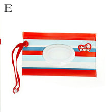 Load image into Gallery viewer, Clutch and Clean Wipes Carrying Case Eco-friendly Wet Wipes Bag Clamshell Cosmetic Pouch Easy-carry Snap-strap Wipes Container