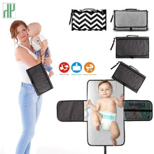 Load image into Gallery viewer, Portable Changing Station For Newborn Baby Infant - Lightweight Travel Home Diaper Changer Mat With Pockets - Waterproof &amp; Fol
