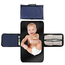 Load image into Gallery viewer, Portable Changing Station For Newborn Baby Infant - Lightweight Travel Home Diaper Changer Mat With Pockets - Waterproof &amp; Fol
