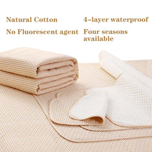 Load image into Gallery viewer, Waterproof Organic Cotton Baby Diapers Changing Mat Washable Covers Portable Sheets Newborn Infant Breathable Urine Pad
