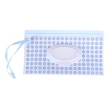 Load image into Gallery viewer, 1PCS Portable Baby Wet Wipes Storage Bag Stroller Carrying Case Easy Carry Snap Strap Wipes Container Clamshell Cosmetic Pouch
