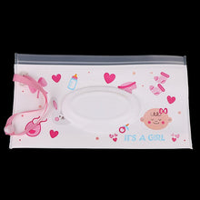 Load image into Gallery viewer, 1PCS Portable Baby Wet Wipes Storage Bag Stroller Carrying Case Easy Carry Snap Strap Wipes Container Clamshell Cosmetic Pouch
