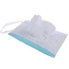 Load image into Gallery viewer, 1PCS Portable Baby Wet Wipes Storage Bag Stroller Carrying Case Easy Carry Snap Strap Wipes Container Clamshell Cosmetic Pouch
