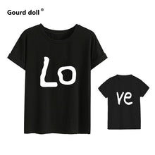 Load image into Gallery viewer, Summer new family outfit clothes mom and me t-shirt mother daughter red love print mother and daughter tops mom and me clothes
