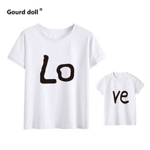 Load image into Gallery viewer, Summer new family outfit clothes mom and me t-shirt mother daughter red love print mother and daughter tops mom and me clothes
